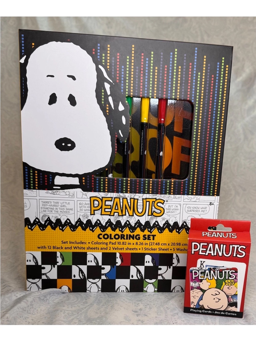 Peanuts Coloring and Activity Set with Markers & Set of playing cards